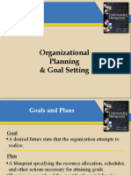 Organizational Planning & Goal Setting Goals