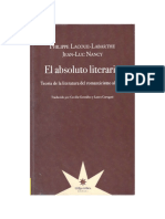 Nancy - Labarthe, El Absoluto Literario - Prólogo