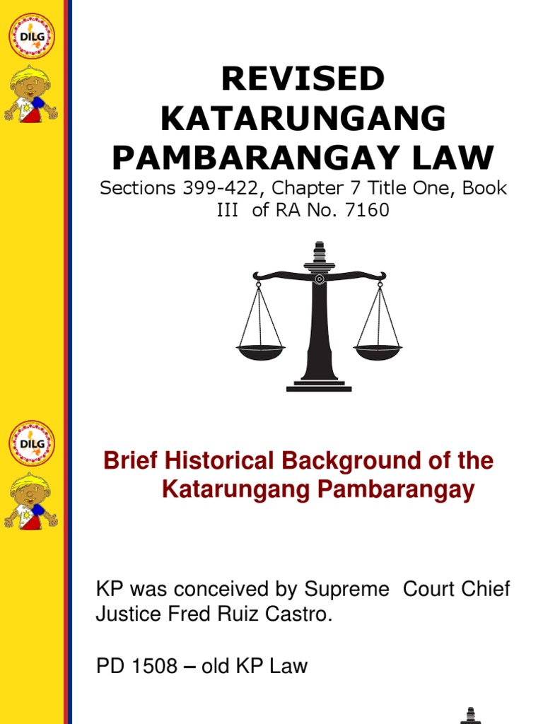 Revised Katarungang Pambarangay Law | PDF | Mediation | Arbitration
