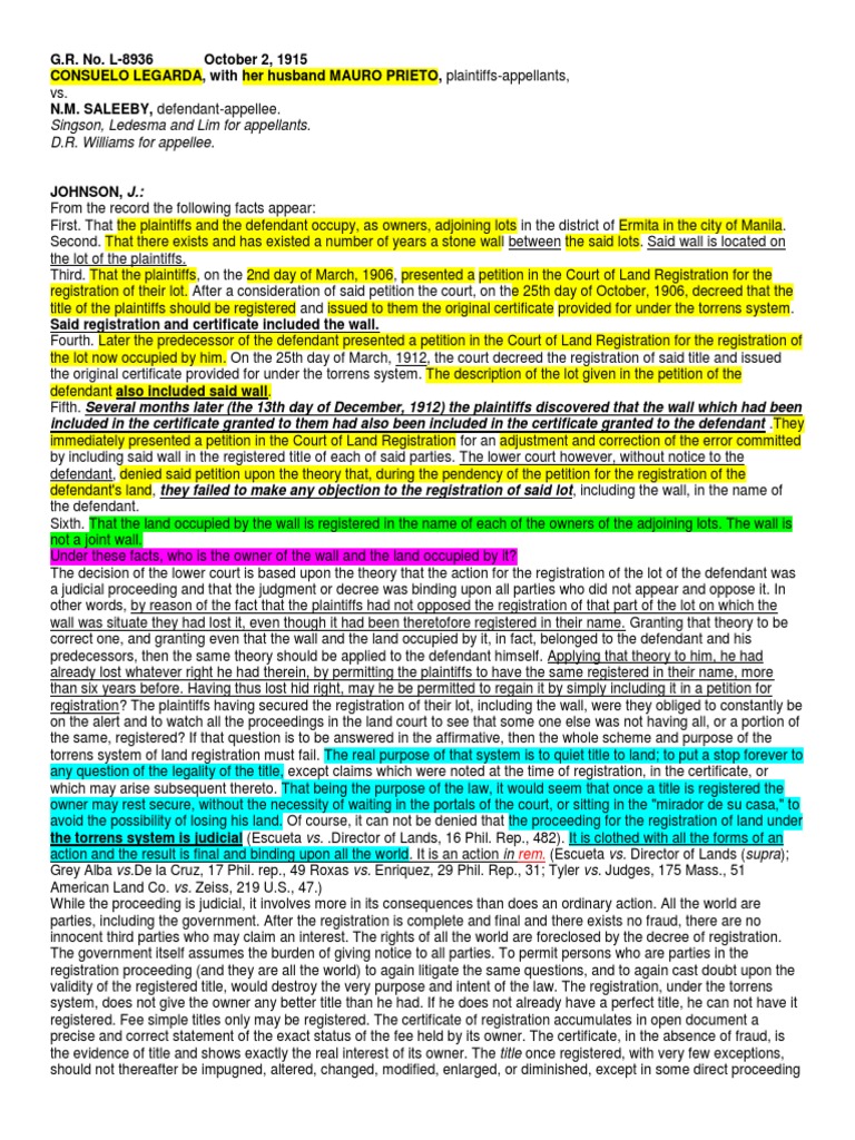 Ownership Dispute Over Registered Wall | PDF | Mortgage Law | Lawsuit
