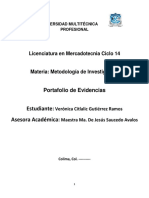 Portafolio de Evidencias Metodología de Investigación 