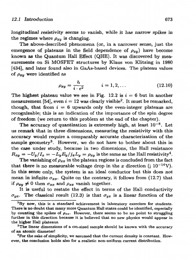 Understanding the Quantum Hall Effect | PDF | Force | Physical Quantities