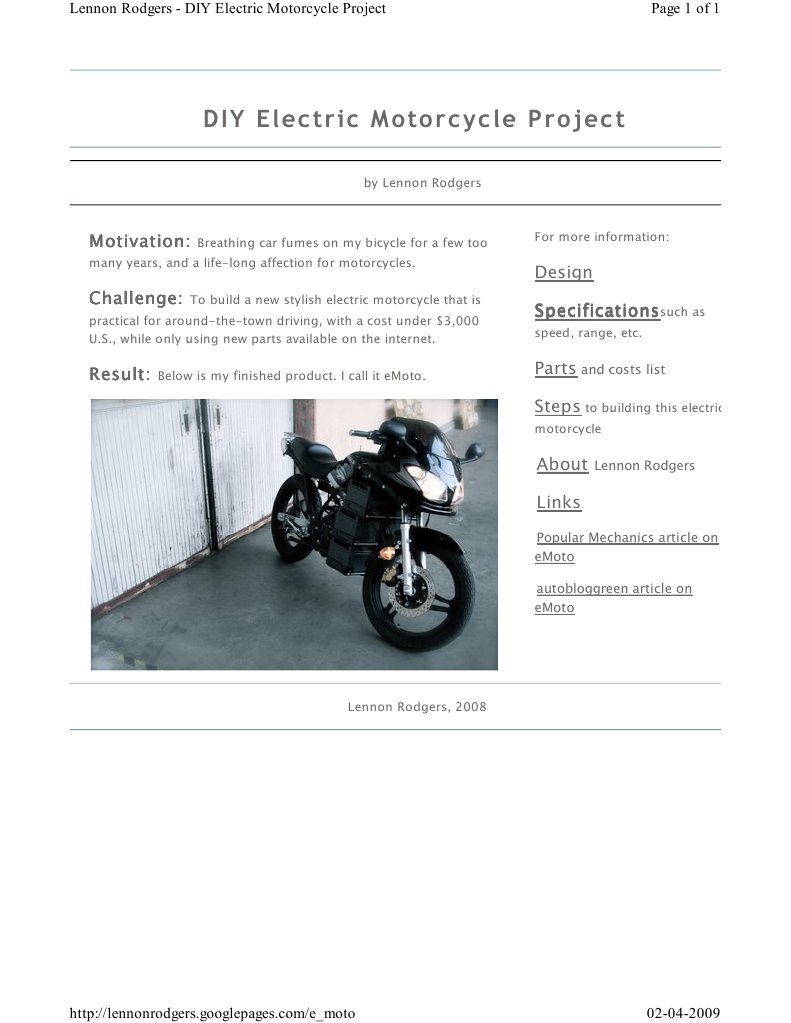 Build A Electric Motorcycle PDF Brake Mechanical Engineering