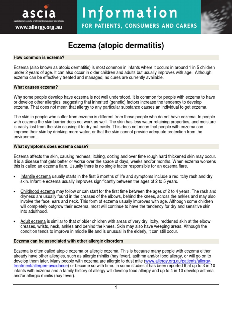 Ascia PCC Eczema | PDF | Dermatitis | Allergy