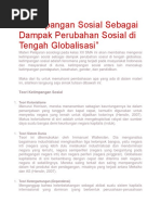 Ketimpangan Sosial Sebagai Dampak Perubahan Sosial Di Tengah Globalisasi