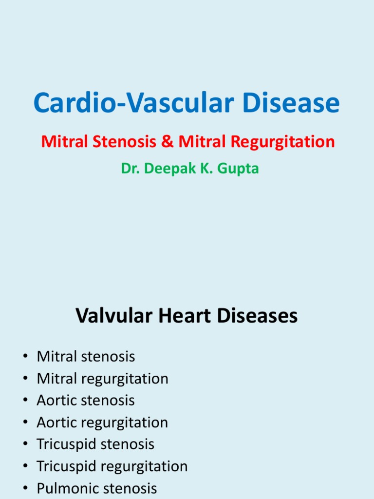 Mitral Stenosis and Regurgitation Overview | PDF | Heart Valve | Heart