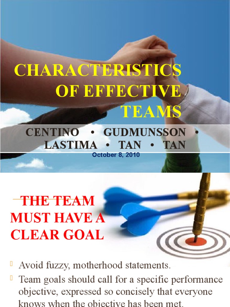 Key Traits of Effective Teams | PDF | Self-Improvement