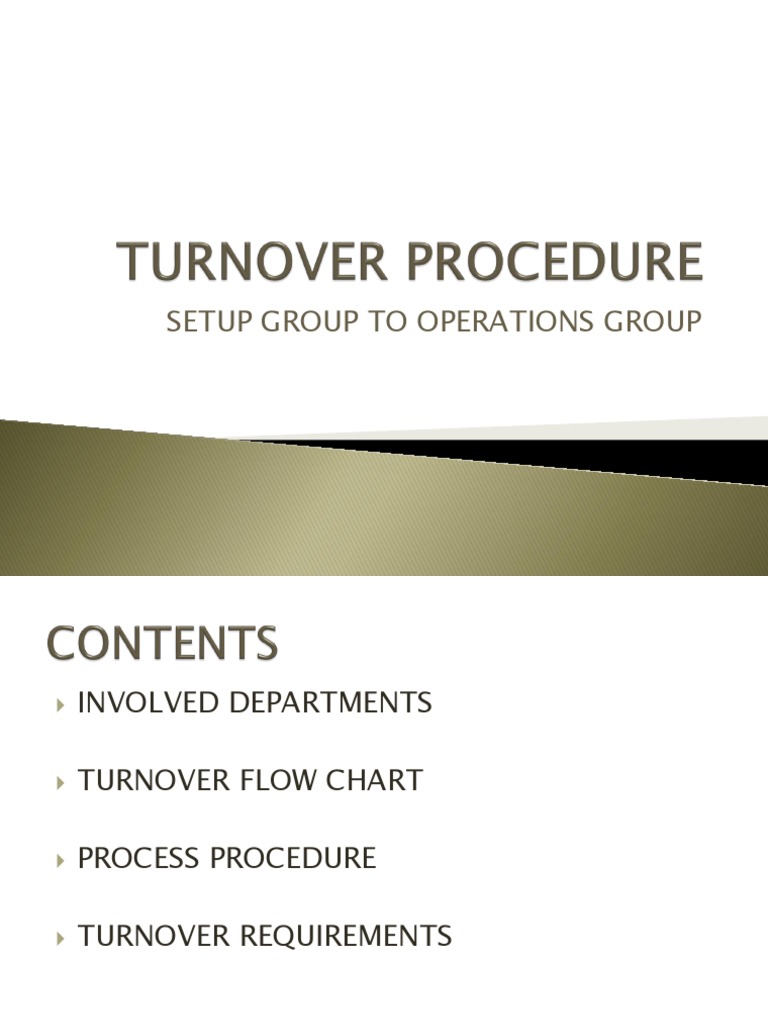 Document Turnover Process Overview | PDF | Engineering | Business