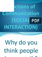 SOCIAL INTERACTION Functions of Communication