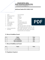 Format CV Pendaftaran PKN Smile 2018