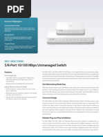 5/8-Port 10/100 Mbps Unmanaged Switch: Product Highlights