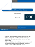 Accelerated Failure Time Models: Patrick Breheny