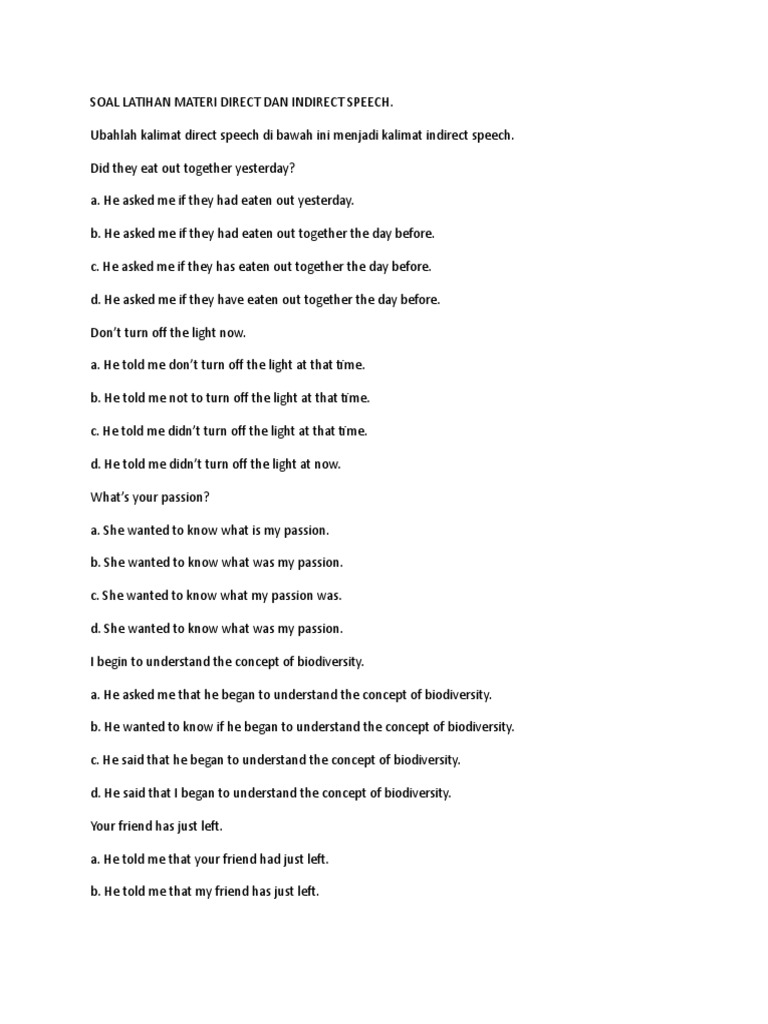 Soal Direct Indirect Morphology Grammar