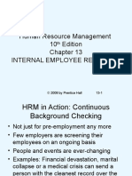 Human Resource Management 10 Edition Internal Employee Relations