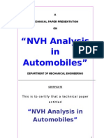 Noise Vibration Analysis in Automobiles