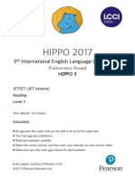 HIPPO 2017: 5 International English Language Competition