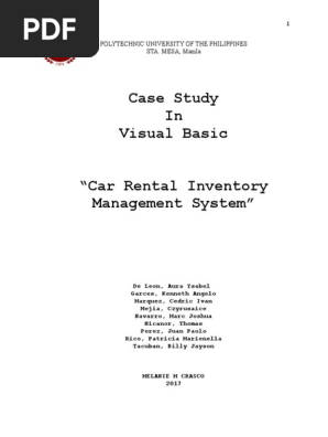 Car Renting Inventory Manage Sytem