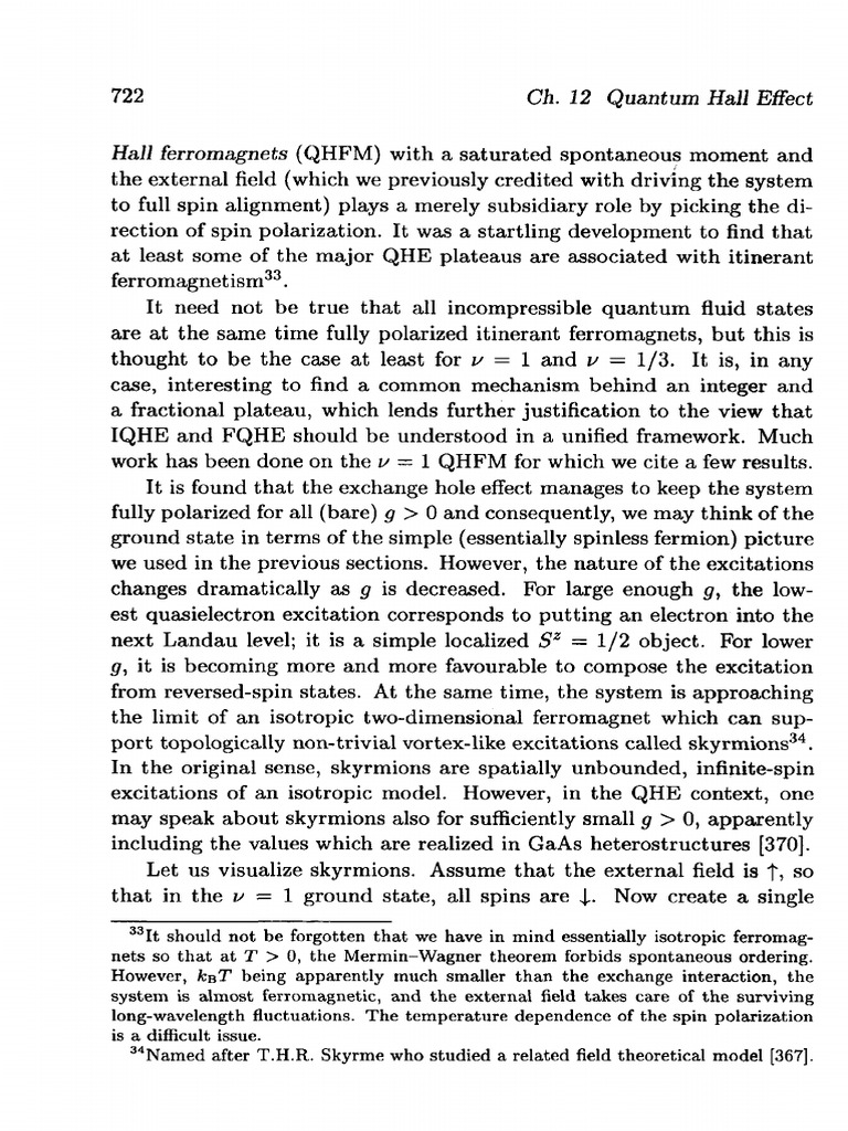 Quantum Hall Hall Ferromagnets: Effect | PDF | Ferromagnetism | Spin ...