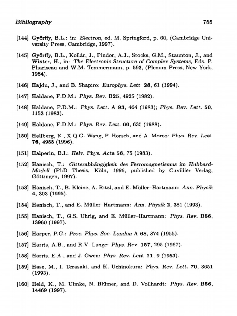 Bibliography: Europhys. Phys. Phys. Phys | PDF