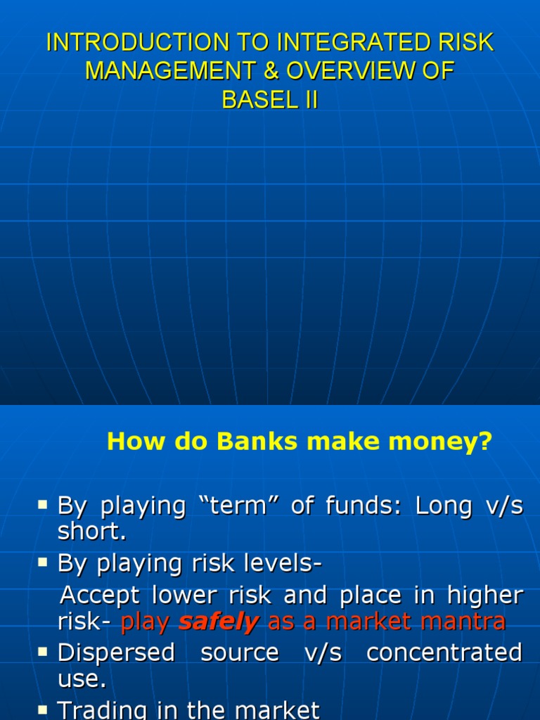Overview of Basel II Risk Management | PDF | Basel Ii | Repurchase ...