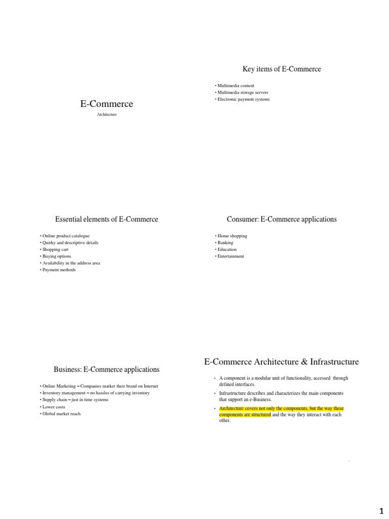 E Commerce Architecture | PDF | Web Server | Internet & Web