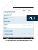 Encuesta Estudiantil para Las 4 Carreras Profesionales de Ingenieria Quimica