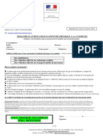 Demande Attestation Aptitude Physique