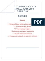 UNIDAD 1 Introducción A La Logística y Cadenas de Suministro