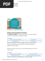 Modelo de Relatório de Estágio – Modelos de Carta