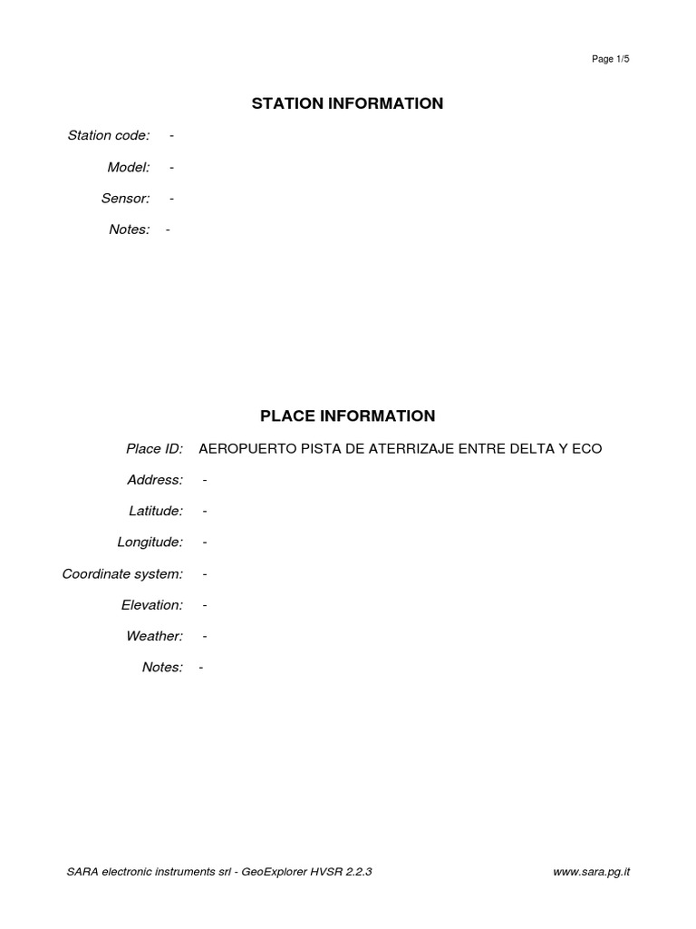 Station Information: Station Code: Model: Sensor: Notes | PDF