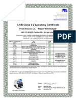 PSL ANSI C12.20 2010 Class 0.2 Certificate PQube 3 Rev 08-17-15