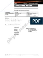 Chapter 2: Forces and Motion Chapter 2: Forces and Motion: Physics SPM 2018