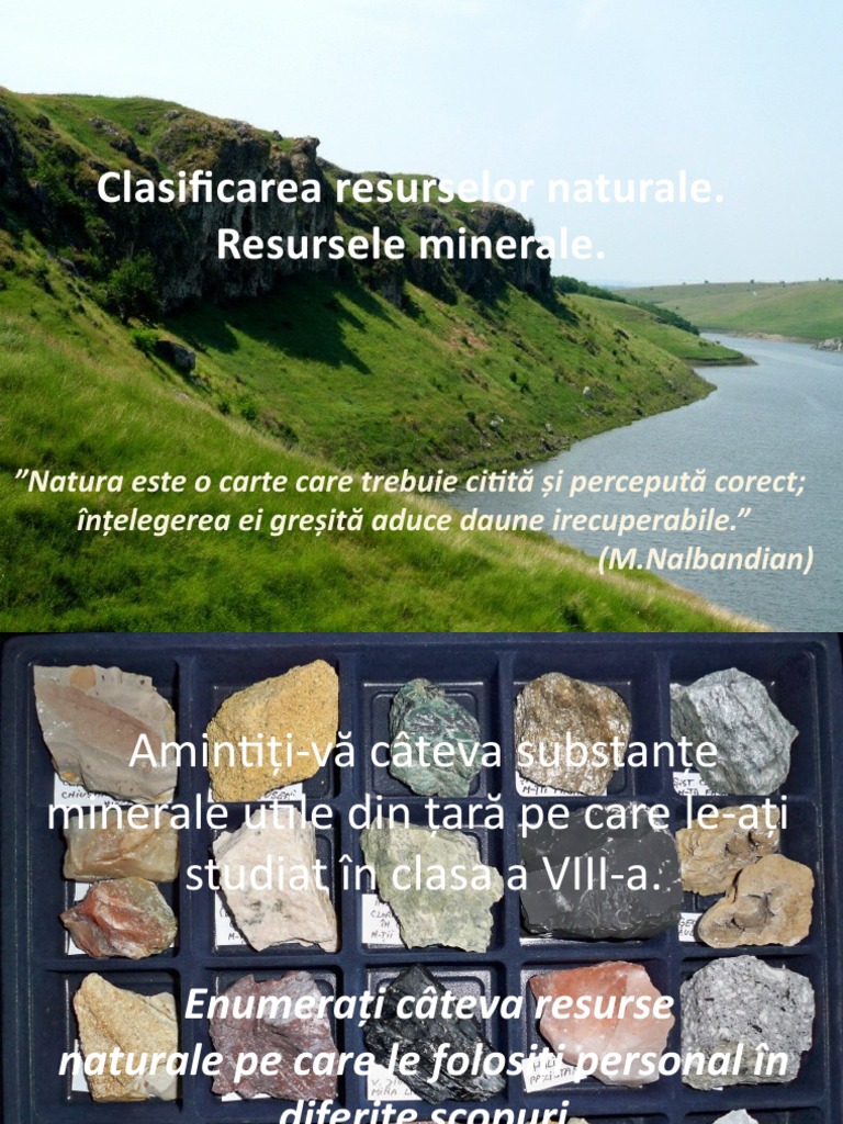 Clasificarea Res Naturale. Resurse Minerale Cl9 | PDF