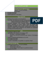 Impact of DTC On SEZ