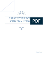 Greatest Impact On Canadian History: Kaela Persaud