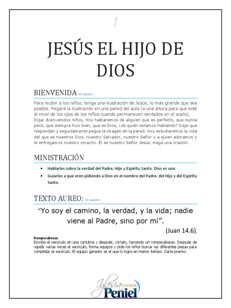 Lección 5 - Jesús El Hijo de Dios | PDF | Jesús | Bautismo