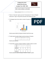 Formative Test Sekolah Dian Harapan Academic Year: 2018 - 2019