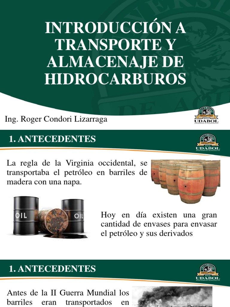 Transporte y Almacenaje de Hidrocarburos | PDF | Petróleo | Transporte
