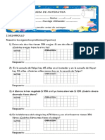 Prueba Matemática Resta Con Reserva