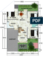 Denah Rumah Minimalis 3 Kamar Tidur 16