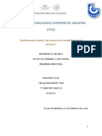 Problemas de Calidad y Las Causas de La Variabilidad de Los Procesos