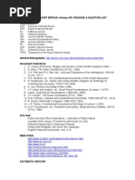 Tudor Stuart Britain: History 433: Reading & Question List Abbreviations