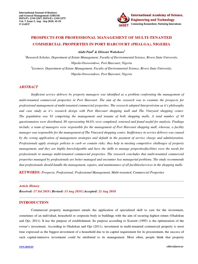 4 Ijbgm Prospects For Professional Management Of Multi - 