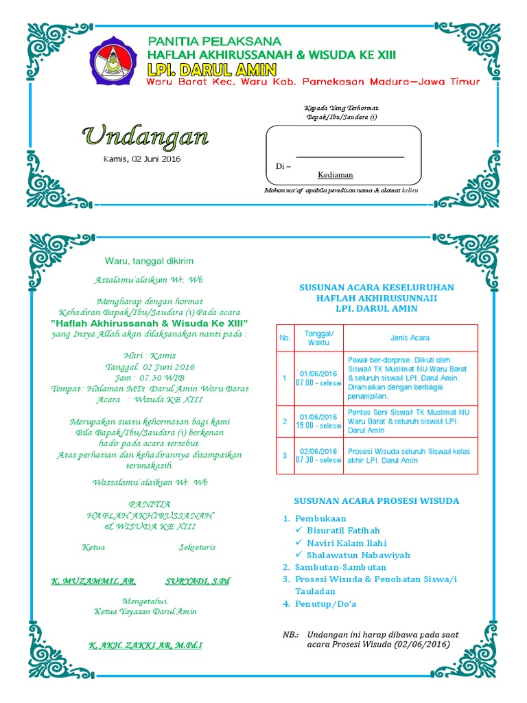 5400 Koleksi Contoh Undangan Wisuda Sma.doc Terbaik Gratis