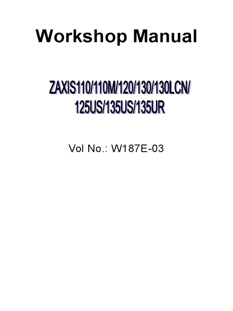 HITACHI ZAXIS 135UR EXCAVATOR Service Repair Manual.pdf | Personal  Protective Equipment | Seat Belt