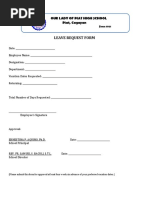 Vacation Request Form or Leave Form