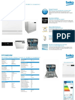 Beko 3502386593 FicheProduit DTC36810W