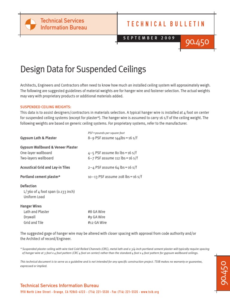 90 450 Design Data Suspended Ceilings Drywall Plaster