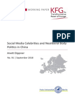 KFG Working Paper No. 91 by Antje Dippner: "Social Media Celebrities and Neoliberal Body Politics in China"
