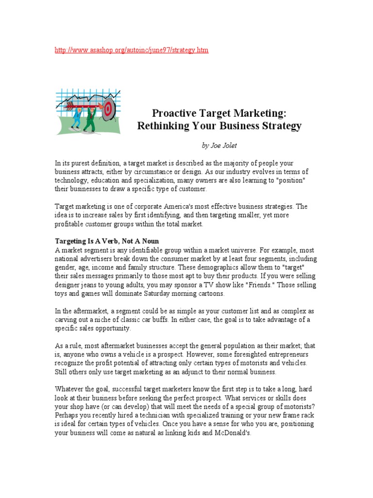 Proactive Target Marketing: Rethinking Your Business Strategy | PDF ...